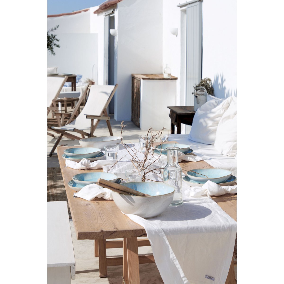 EIVISSA - Rect. baker 40 w/ oak wood trivet sand beige CPR 402